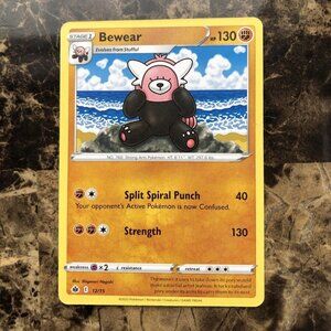 Bewear 12/15 McDonald’s Happy Meal 2022 Pokémon Card Split Spiral Punch